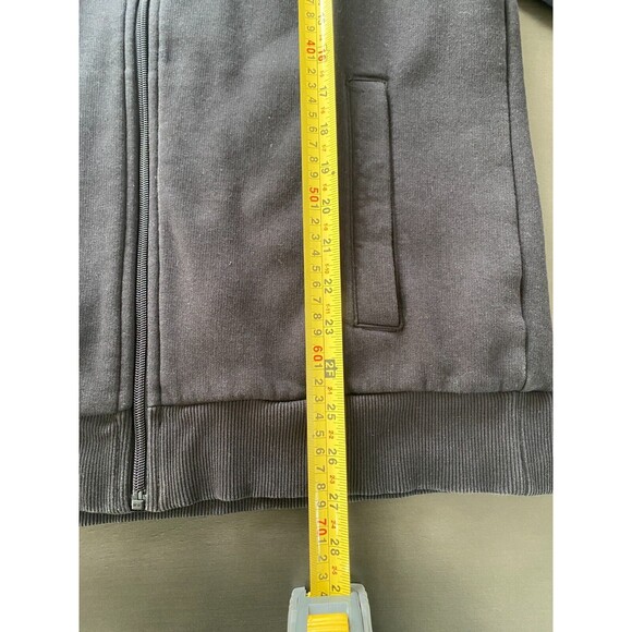 Calvin Klein Men's Black Soft Touch Fleece Logo Zip-Up Jacket - Size Medium - Picture 3 of 8